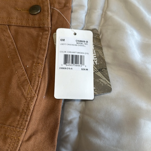 NWT Carhartt Kids Canvas Bib Overalls - Picture 2 of 4